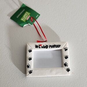 In loving memory dog ornament picture frame ceramic